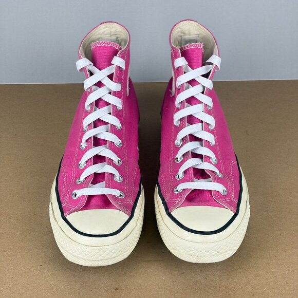 Converse Chuck 70 High Top Canvas Sneakers Womens 10 Pink White Lace Up - Picture 2 of 12